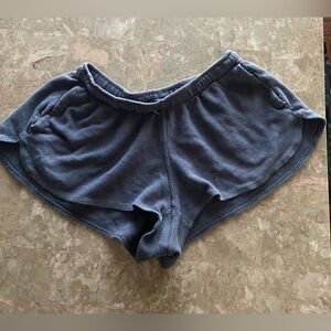 Brandy Melville Blue Waffle Shorts
